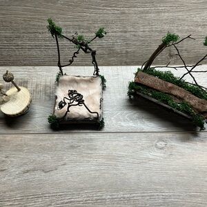 Rustic Fairy Garden Furniture Set
Bed, bench and table